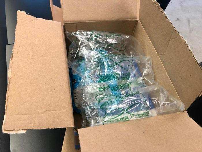 The next Walmart box was filled with plastic air packages to make sure the items were safe.