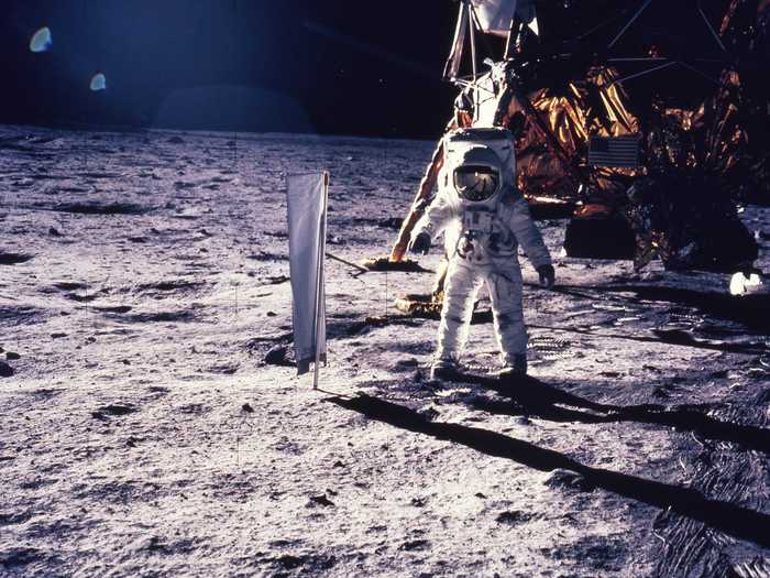 Neil Armstrong on the lunar surface