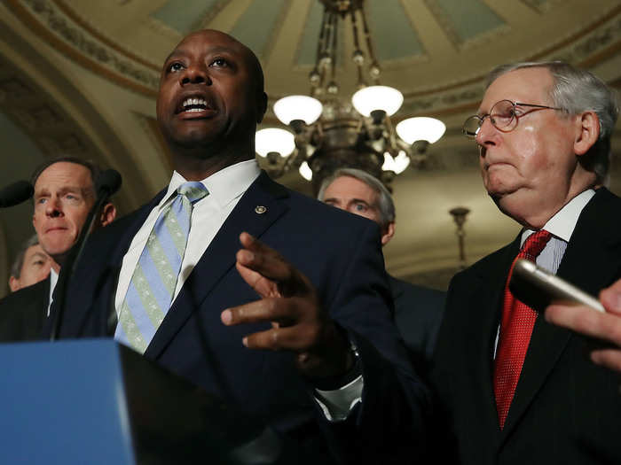 Sen. Tim Scott of South Carolina said in a statement: "The President interjected with unacceptable personal attacks and racially offensive language. No matter our political disagreements, aiming for the lowest common denominator will only divide our nation further."