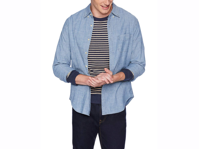 J. Crew Mercantile Men’s Long-Sleeved Chambray Shirt