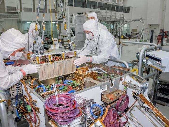 Later that month, technicians installed Mars 2020