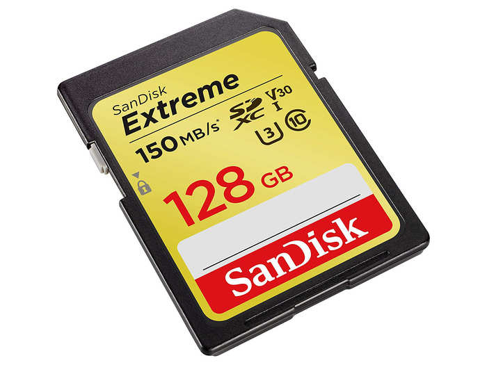 10. A 128GB SanDisk SD Card