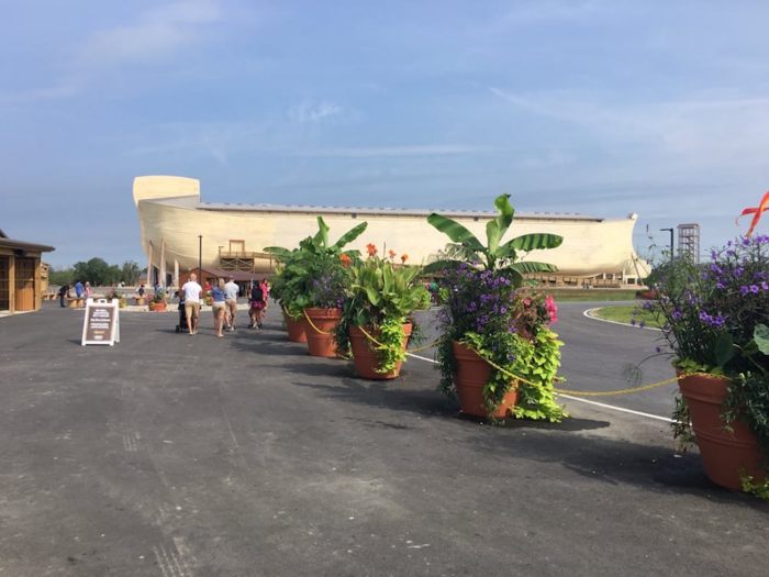 According to Atlas Obscura, the replica measures up to the description of the ark in the Book of Genesis — 510 feet long, 51 feet high, and 85 feet wide.