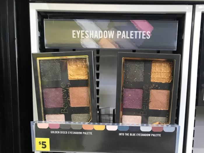 There were also several eye shadow palettes, which included a mix of colorful hues and neutral tones. Despite the low cost, the packaging still looked chic and high-quality.