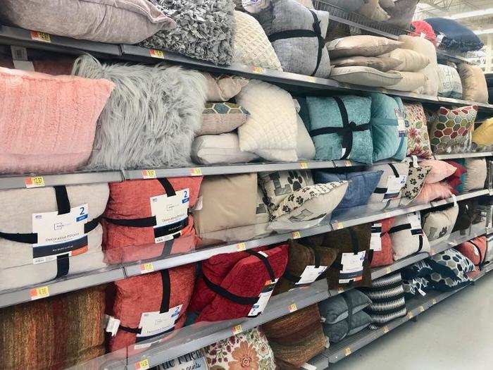 We also found another wall of pillows here, which was almost comparable to the pillow display at Pier 1 Imports.