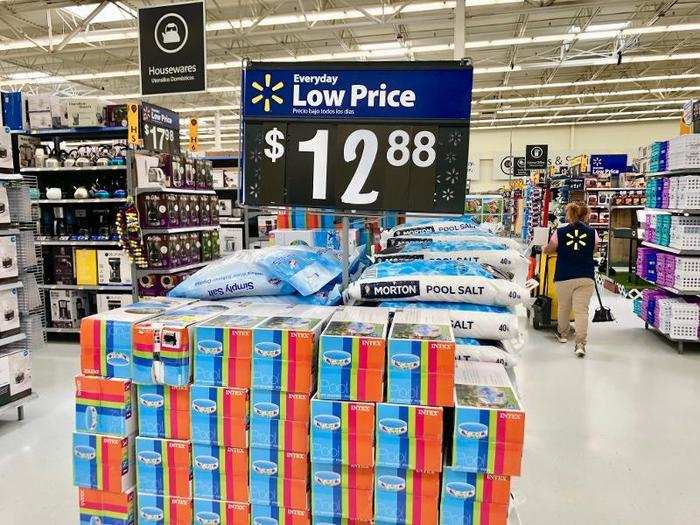 Right away, our attention was drawn to the deals. Walmart advertises an "everyday low price," so while there didn