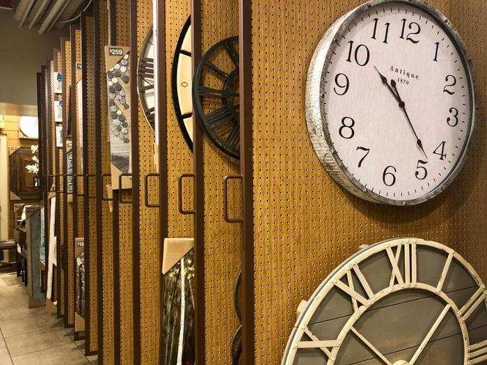 There was also a number of different wall clocks to flip through.