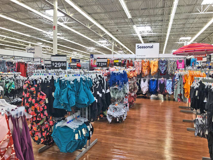 The clothing section at the Walmart Supercenter in Secaucus was decently sized, but a little difficult to navigate. It was a little crowded with walls and racks, so we weren