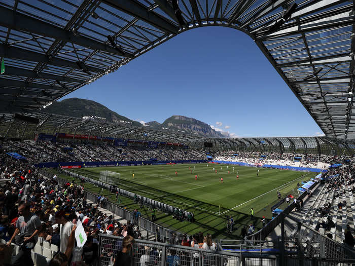 ... tournament photographers also showed us the beautiful views that surrounded the stadiums in France. This shot makes us feel like we