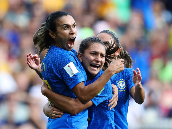 And another photo has us welling up over the Team Brazil goal that took place earlier in the same game.