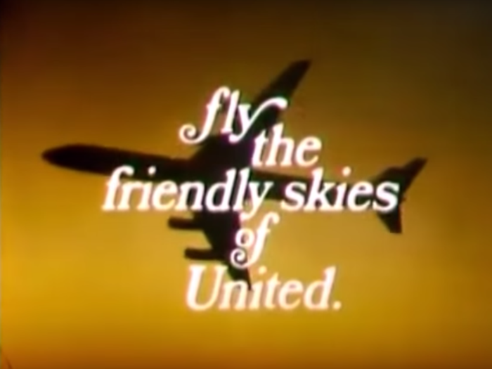 "Fly the friendly skies"