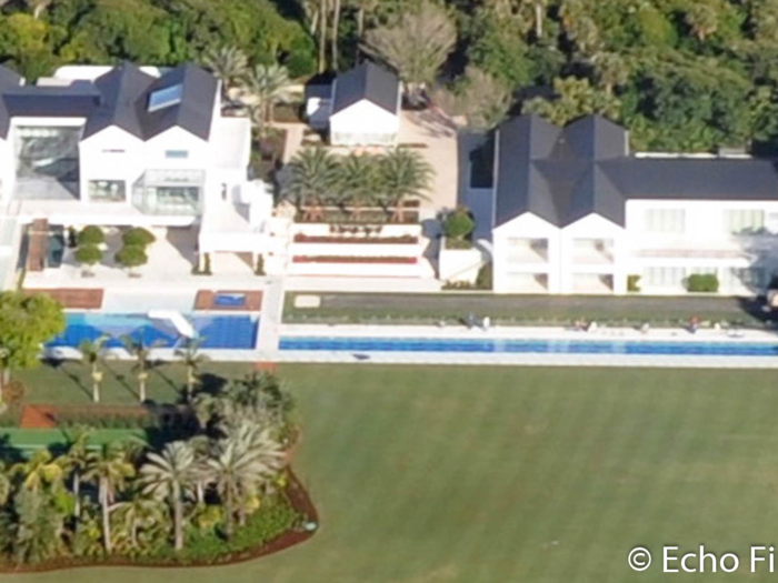 The property boasts a 3.5-acre golf course, a tennis court, an oxygen tank, a full gym, and pools.