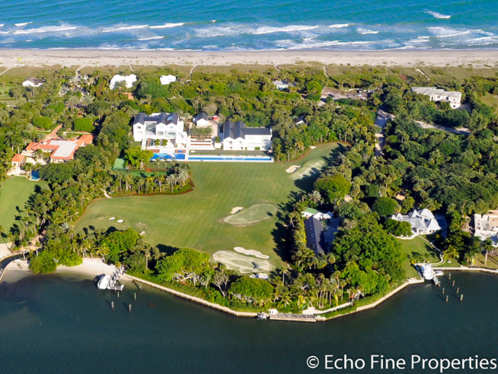 He built a $54 million mansion on the estate and moved into the home in 2010.