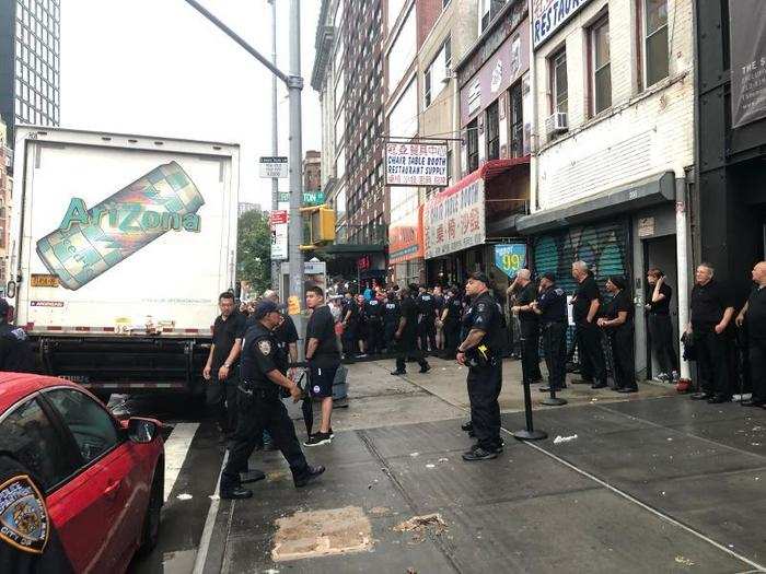 The NYPD later confirmed that two people had been assaulted at the event: a 15-year-old male and a 17-year-old female. No arrests had been made at the time.