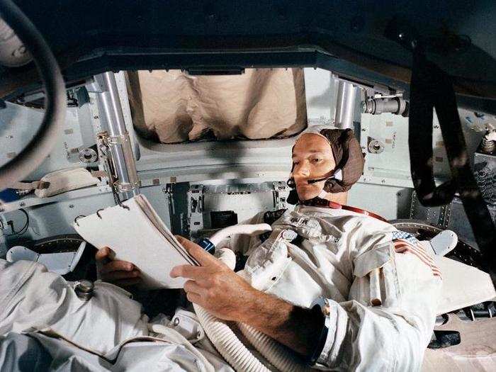 While Armstrong and Aldrin were on the moon, Collins stayed in orbit to helm the command module. The veteran astronaut had over 4,200 hours of flight experience as a fighter pilot and had previously piloted NASA