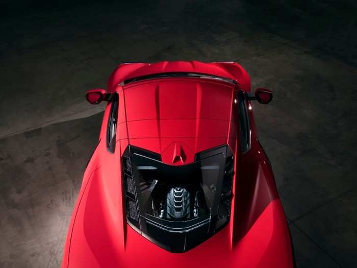 The Stingray badge is prominent below the transparent rear hatch.