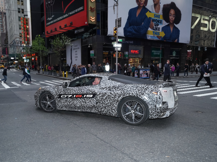 We saw the C8 Vette in camouflage cruising around Midtown Manhattan earlier this year.