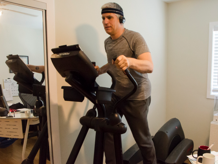 When I worked for The Man, I had a $200-a-month fitness center membership. That was one of the first things that had to go when my income downsized, but thankfully I already had an elliptical machine for daily aerobics.