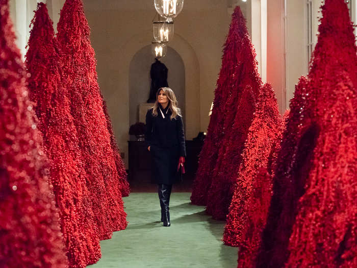 As the 2018 holiday season came about, Melania plunged into her second year of White House decorating duties.