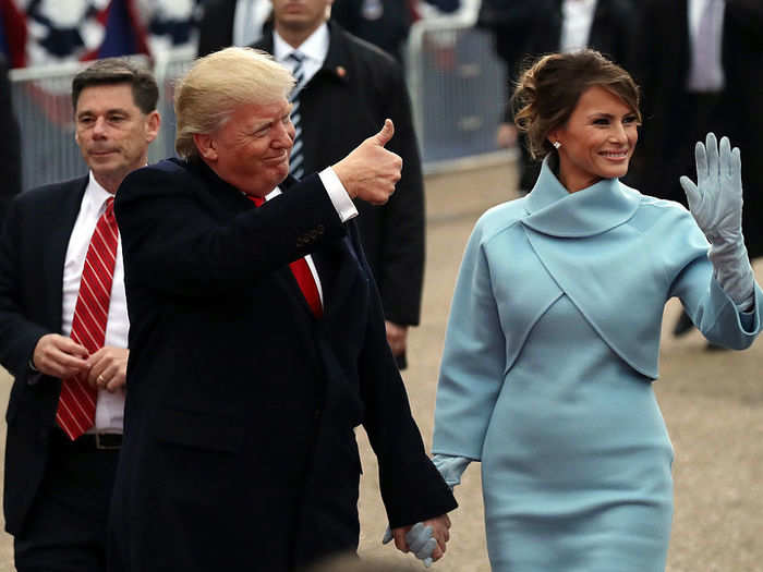 Melania made headlines then for her classic wardrobe choice, which prompted many comparisons to former first lady Jackie Kennedy.