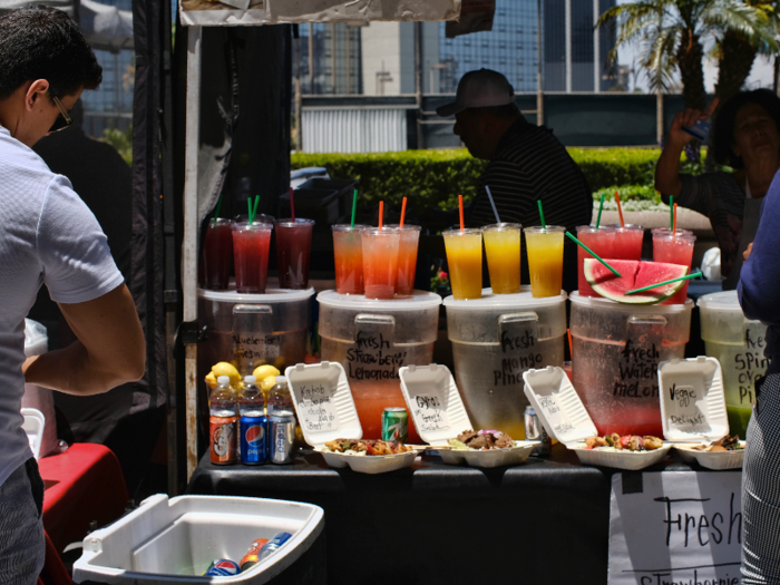 In Los Angeles, cold drinks are also a must to keep the heat at bay.