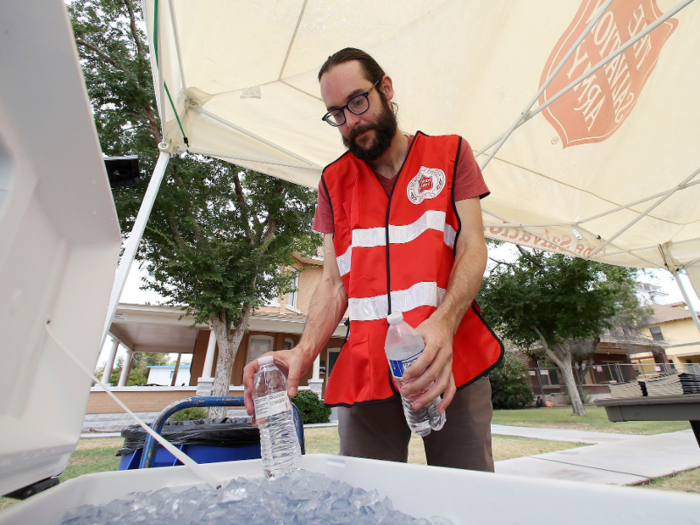 And hydration stations, run by The Salvation Army, are providing ice-cold water in Phoenix.