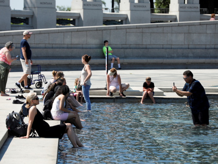 In Washington D.C., fountains are abundant, and double as a good place for a photo opportunity.