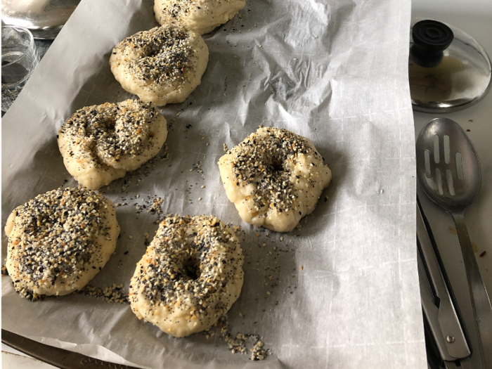 Bagels are pennies on the batch of what it would cost to buy them.