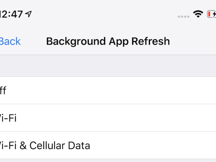 Limit Background App Refresh to Wi-Fi only.