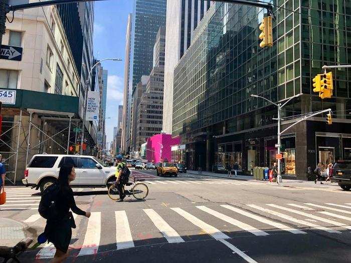 After this final stop, we began the trek back downstairs. Once we were outside, it felt like we had just emerged from a different city. But outside, we were immediately confronted with the harsh reality of retail stores, especially on Madison Avenue.