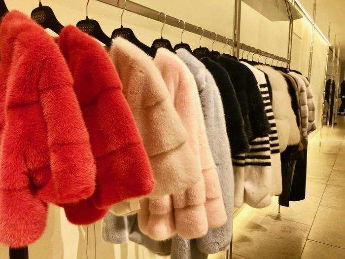 Barneys had clothing for every possible occasion. We found fur coats and shawls ...