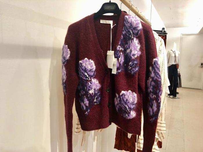 The prices in some of these sections were unsurprising for a designer department store. This floral sweater from Chloé was almost $1,500.