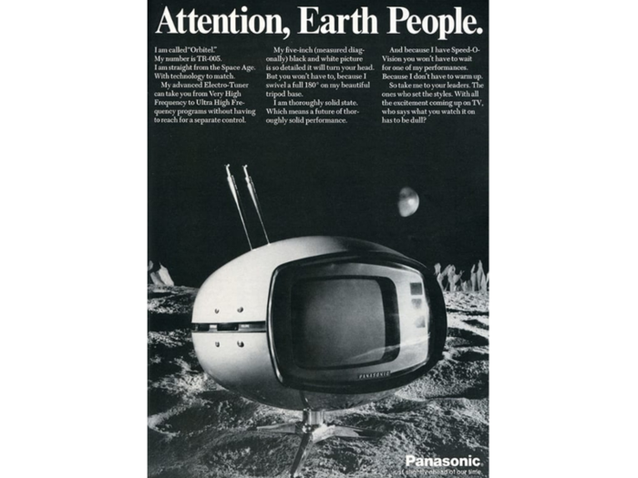 The Panasonic Orbitel TR-005 Television indeed looked alien, even by 1971 standards. 