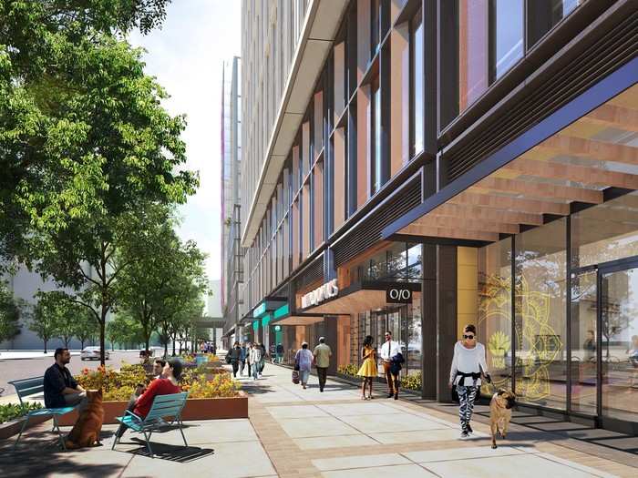 There will be 50,000 square feet of street-level retail space.