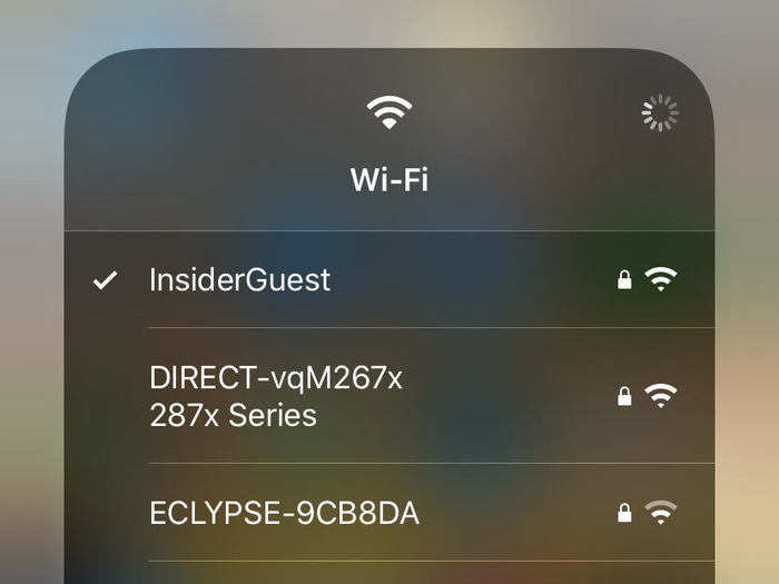 Change Wi-Fi networks or connect to a Bluetooth device from the Control Center.