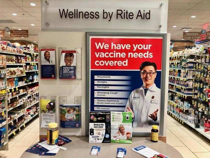 Overall, Rite Aid seemed laser-focused on making the customer feel like they were taken care of in terms of health. There was information about different wellness services located throughout the store.