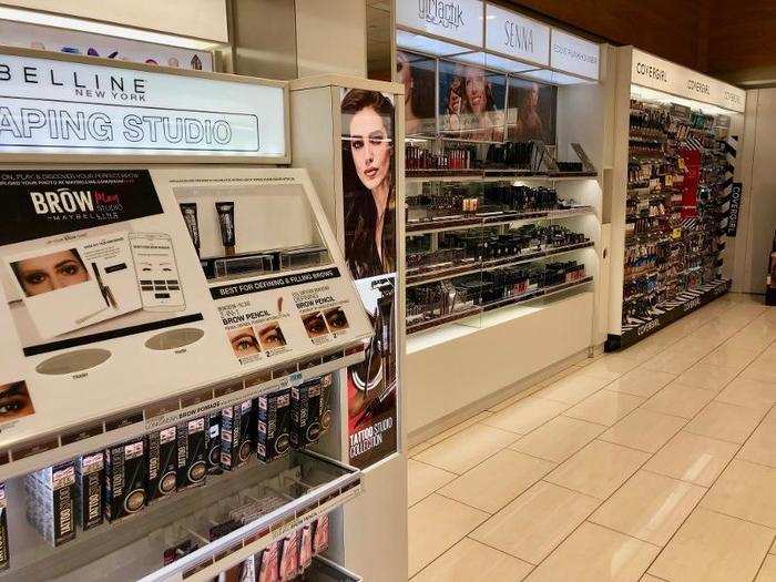 The cosmetics section was overwhelming. There were dozens of options for every product.