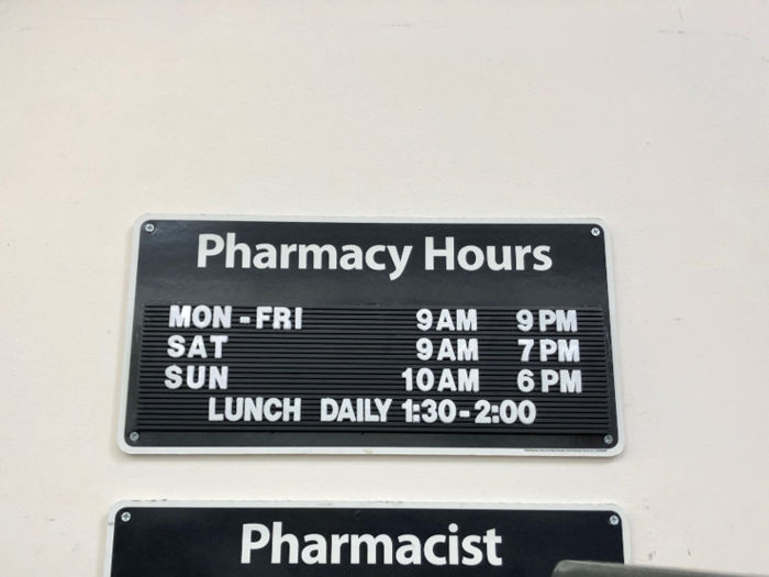 This Walmart store is open 24 hours a day, but the pharmacy had set hours.