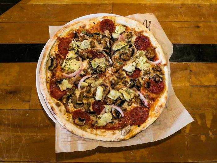 MOD PIZZA — I started with the pizza, which was still hot from the oven.