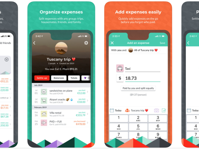 Splitwise, for keeping track of bills