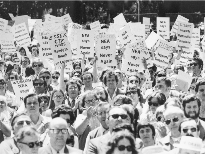Teacher unions helped lead the push toward collective-bargaining agreements for teachers. By the late 1970s, 72% of public-school teachers had collective-bargaining agreements, and union membership soared.