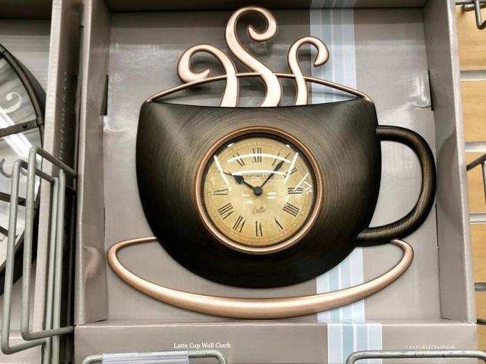 Some of the items in the store, like this cute coffee clock for close to $20, were charming.