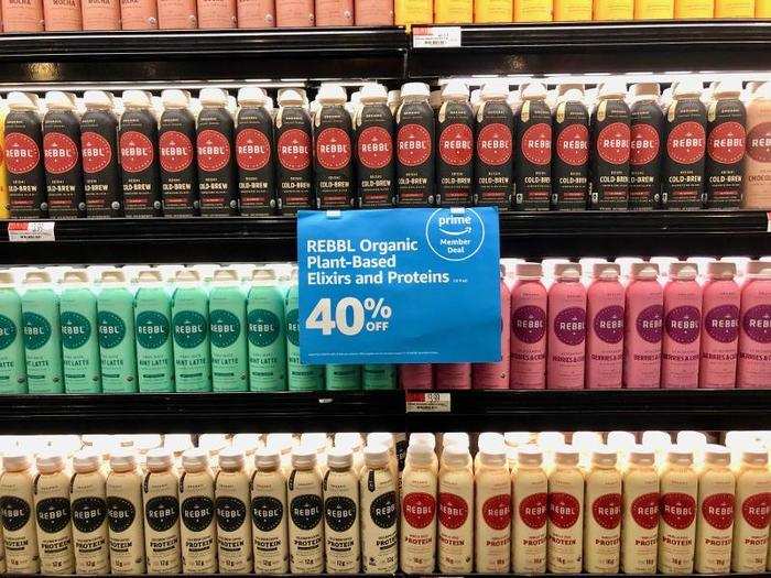 ... like these protein shakes and plant-based cold brew drinks, which were 40% off for Prime members.