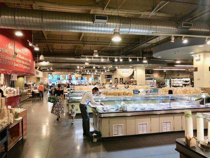 There was a massive hot food section that took up a large section of the store.