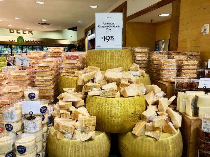 Overall, Whole Foods had a fancier feeling to it. This huge display of cheese seemed a little over the top, though.