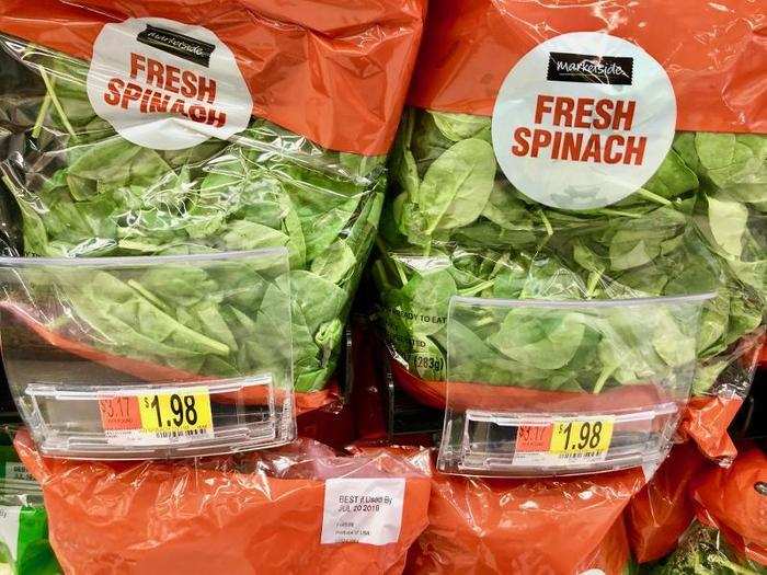 These bags of fresh spinach for less than $2 each were a dream come true.