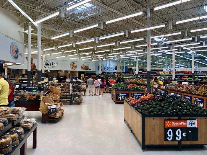 Past the watermelons, the grocery segment of the massive Walmart was front and center. This section seemed to take up a large portion of the entire Supercenter.