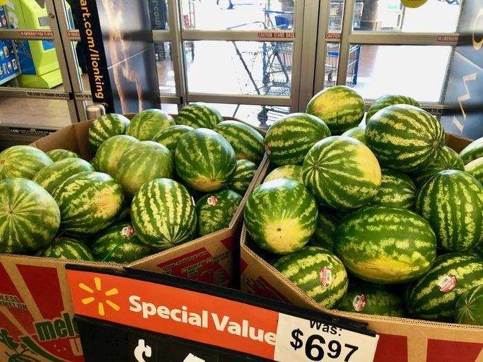 We knew we were in for a unique experience when we were greeted by two huge bins of seasonal watermelon at the store