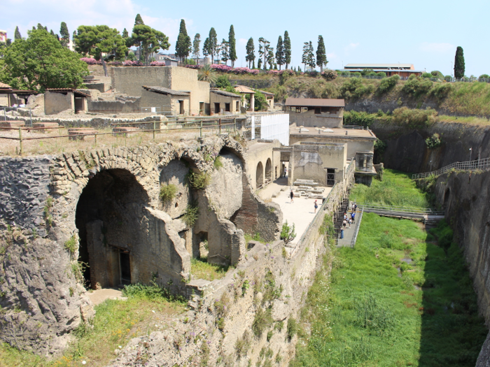 It was immediately obvious how much deeper Herculaneum had been buried than Pompeii.