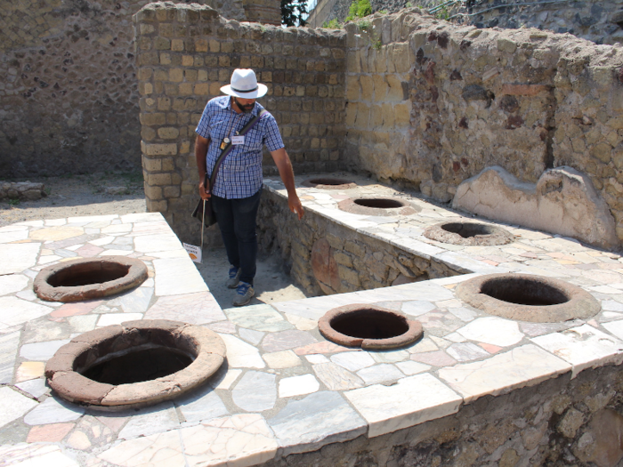 ... And these thermopoliums, which are basically ancient fast food stalls where workers or those who could not afford private kitchens could stop for a quick fix.